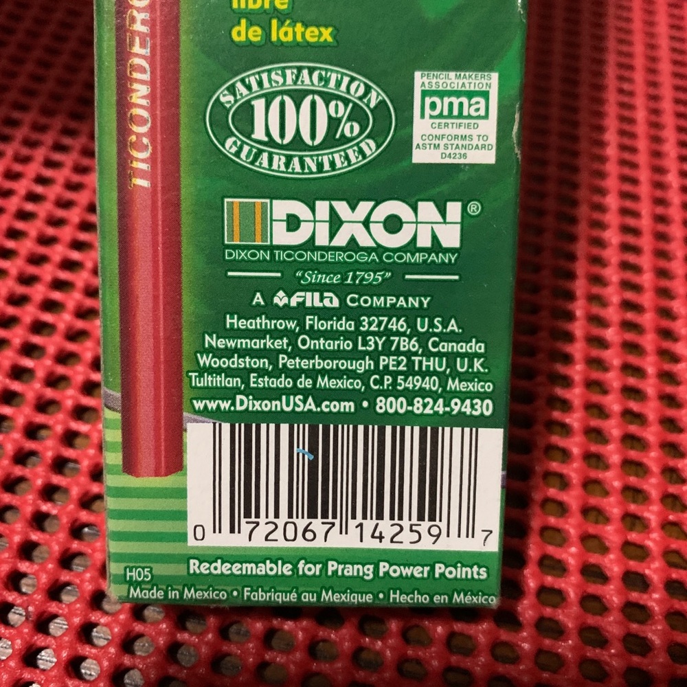 Ticonderoga Red erasable pencils (12) #14259
